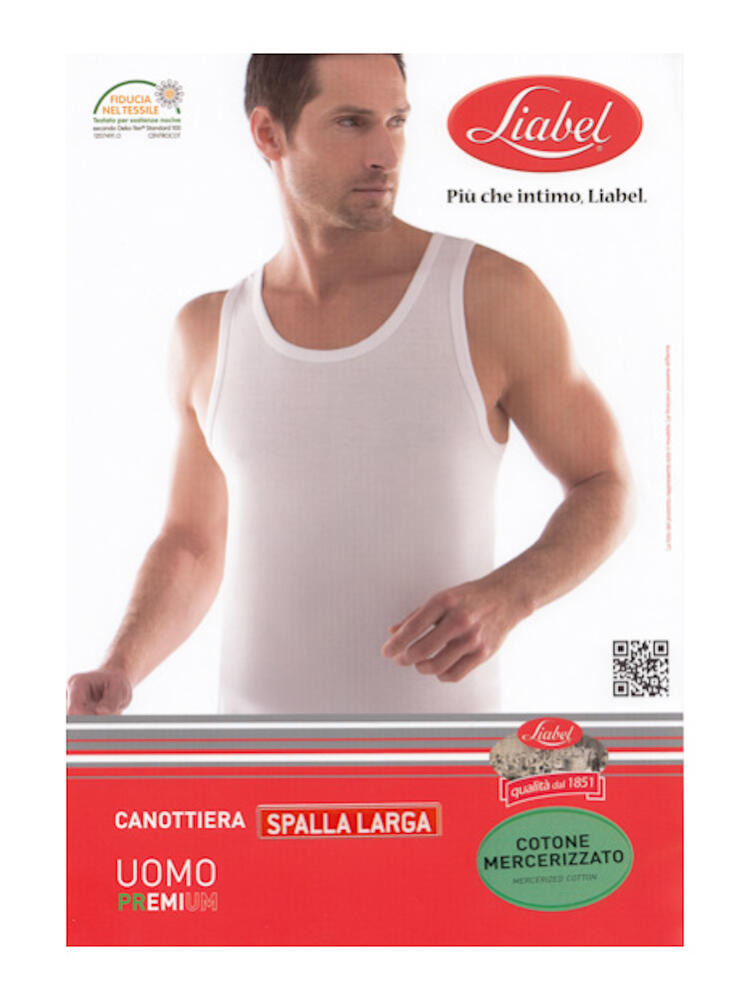 CANOTTA IN COTONE MERCERIZZATO UOMO LIABEL 3028/223 Liabel