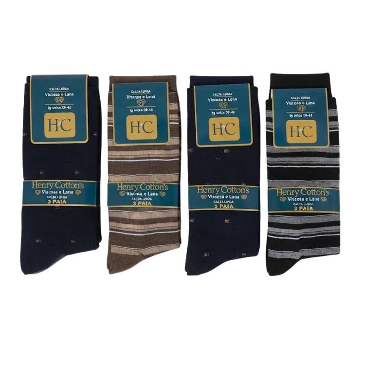 Calzino lungo uomo lana e viscosa Henry Cotton's HV113 (3 paia) HENRY COTTON'S