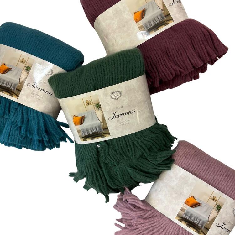 PLAID TINTA UNITA SOPHIE MAISON INVERNESS 150 X 210 SOPHIE MAISON