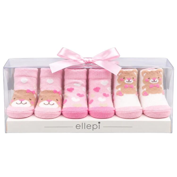 Set 3 paia di calzini neonato in caldo cotone Ellepi IX4060 Ellepi