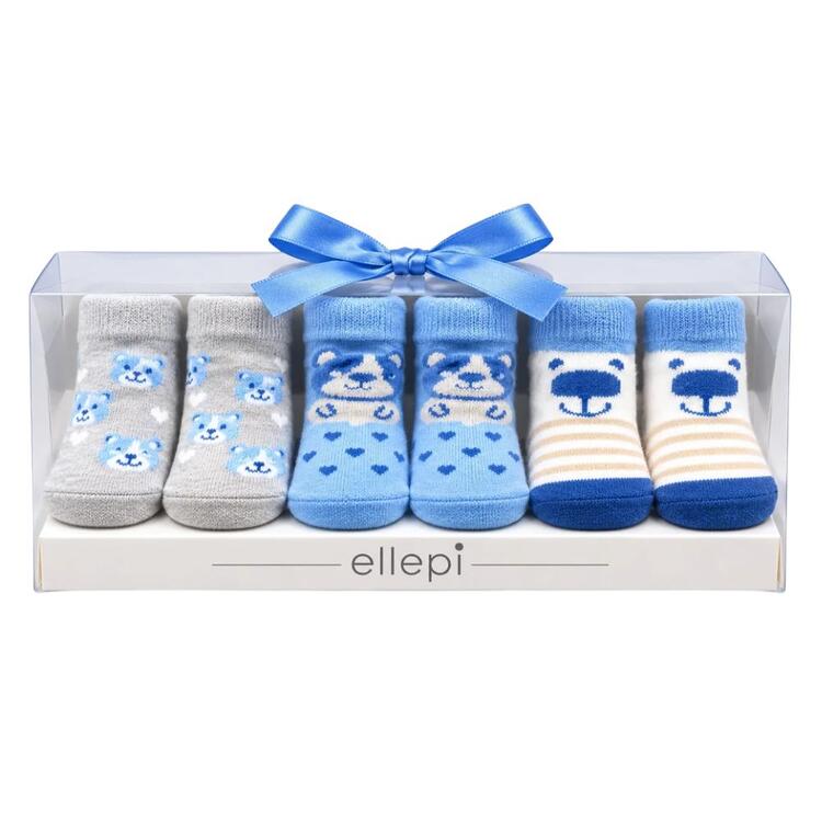 Set 3 paia di calzini neonato in caldo cotone Ellepi IX4060 Ellepi