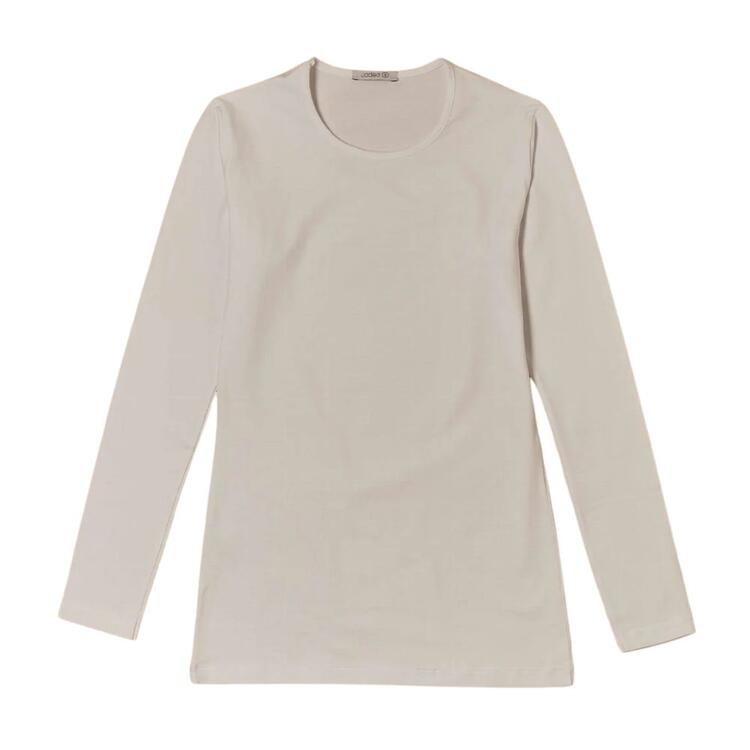 long-sleeved crew neck stretch cotton sweater Jadea 4055 Jadea