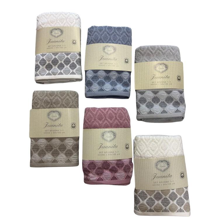 SET SPUGNA 1+1 ASCIUGAMANO + OSPITE MAISON SOPHIE JUANITA SOPHIE MAISON