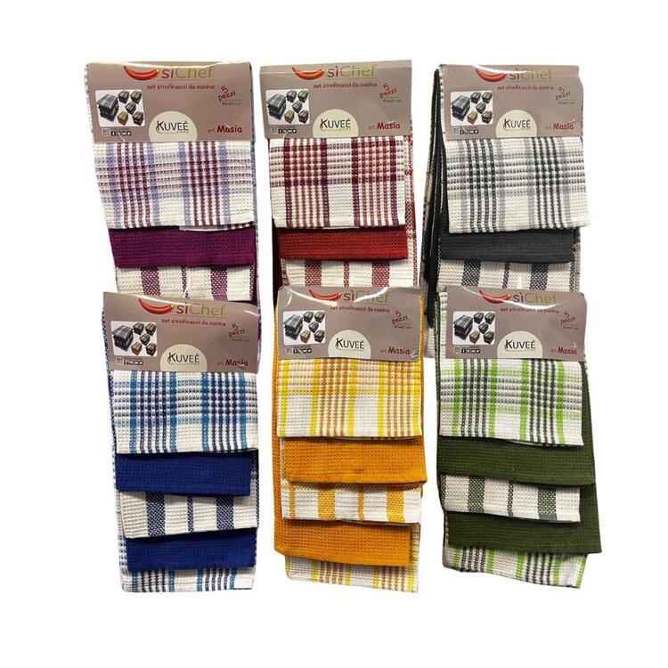 SET 5 STROFINACCI DA CUCINA KUVEE MASIA  KUVEE' HOME