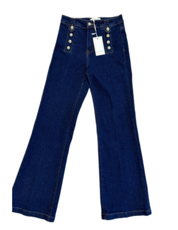 WOMEN'S FLARED JEANS WITH SIDE BUTTONS MI513 FIORENZA AMADORI Fiorenza Amadori