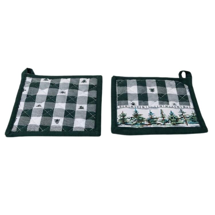 Set 2 presine da cucina Winter Forest 18X18 SOPHIE MAISON