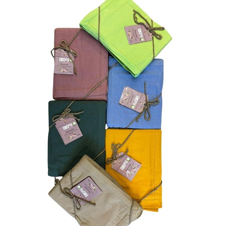 TOVAGLIA COTONE TINTA UNITA FANCY HOME RACCONTI- 6 POSTI FANCY HOME