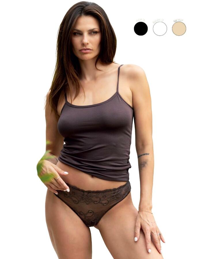 Canottiera donna a spalla stretta in bamboo Magic Dream Smeraldo MAGIC DREAM