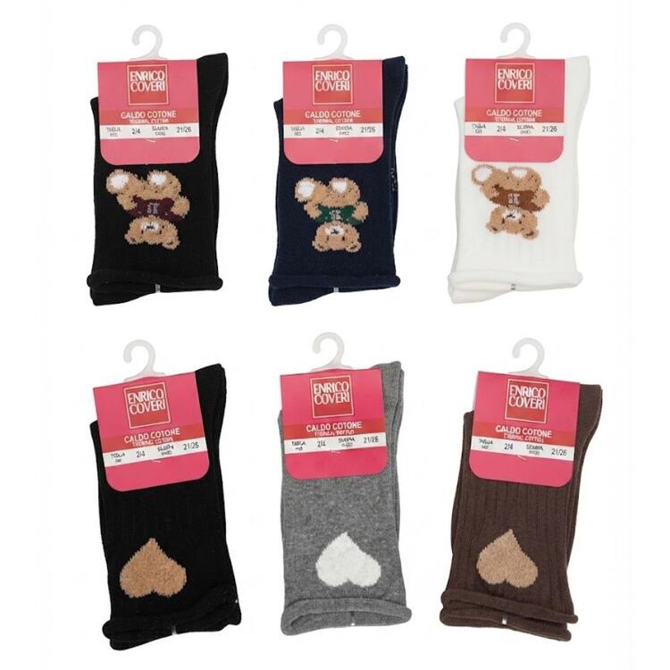 Calzino midi bimba caldo cotone Enrico Coveri Stella (1 paio) COVERI