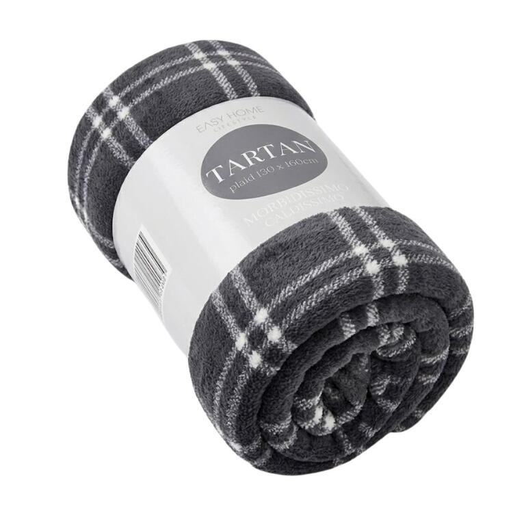 PLAID IN PILE EASY HOME TARTAN 1 PIAZZA EASY HOME