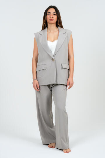 WOMEN'S V-NECK VEST WITH BUTTON FIORENZA AMADORI 87008 - SITE_NAME_SEO