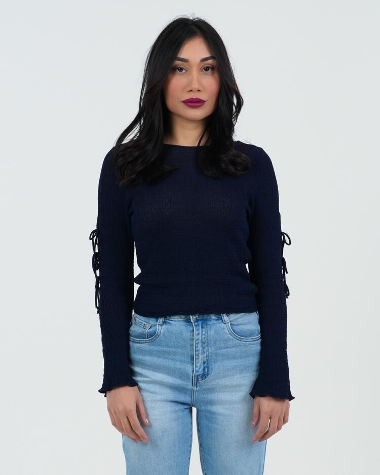 WOMEN'S LONG SLEEVE T-SHIRT WITH BOWS FIORENZA AMADORI 25175 Fiorenza Amadori