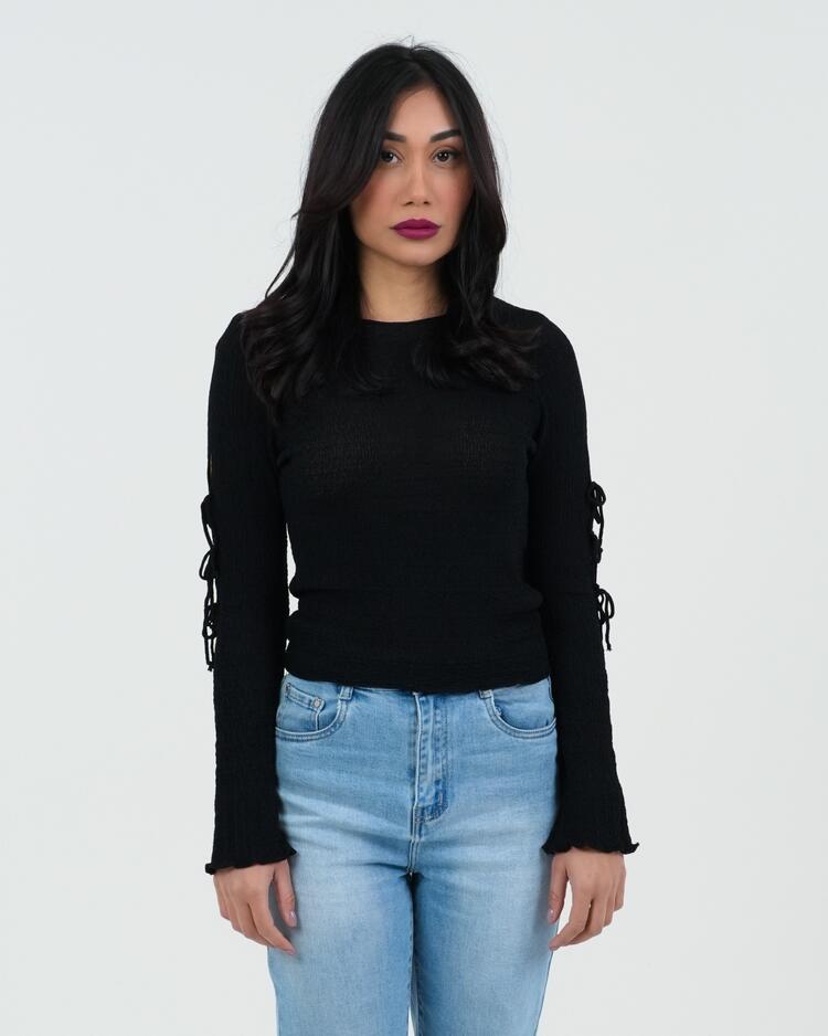 WOMEN'S LONG SLEEVE T-SHIRT WITH BOWS FIORENZA AMADORI 25175 Fiorenza Amadori