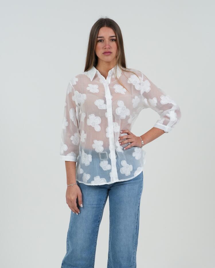 CAMICIA DONNA RICAMATA FIORENZA AMADORI 32827  Fiorenza Amadori