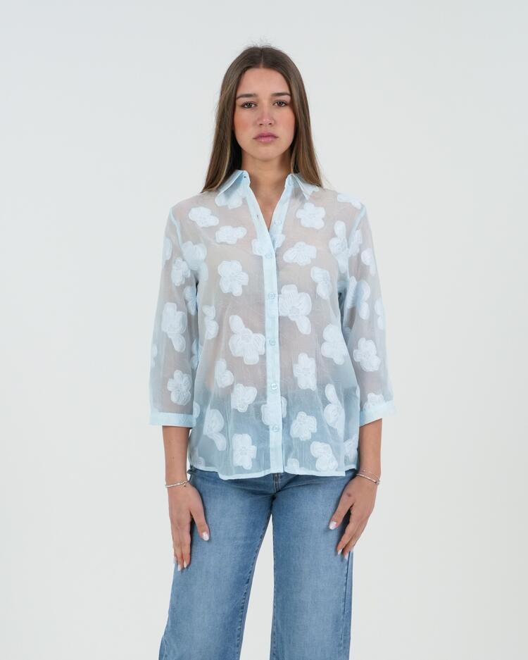 CAMICIA DONNA RICAMATA FIORENZA AMADORI 32827  Fiorenza Amadori