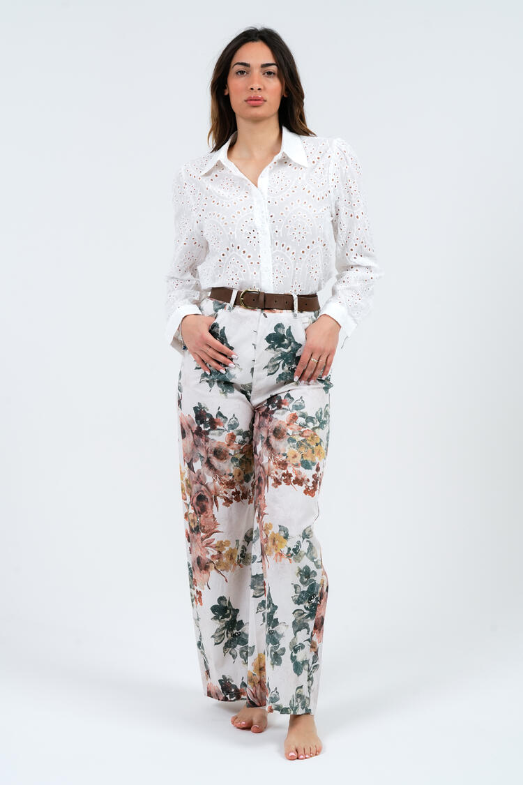 WOMEN'S LONG FLORAL PATTERN TROUSERS FIORENZA AMADORI MP207.271 Fiorenza Amadori